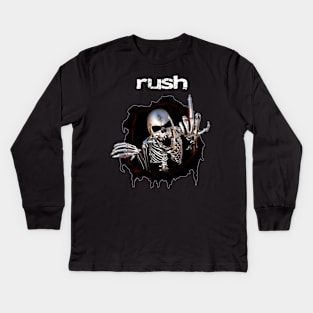 vintage horror rush band Kids Long Sleeve T-Shirt